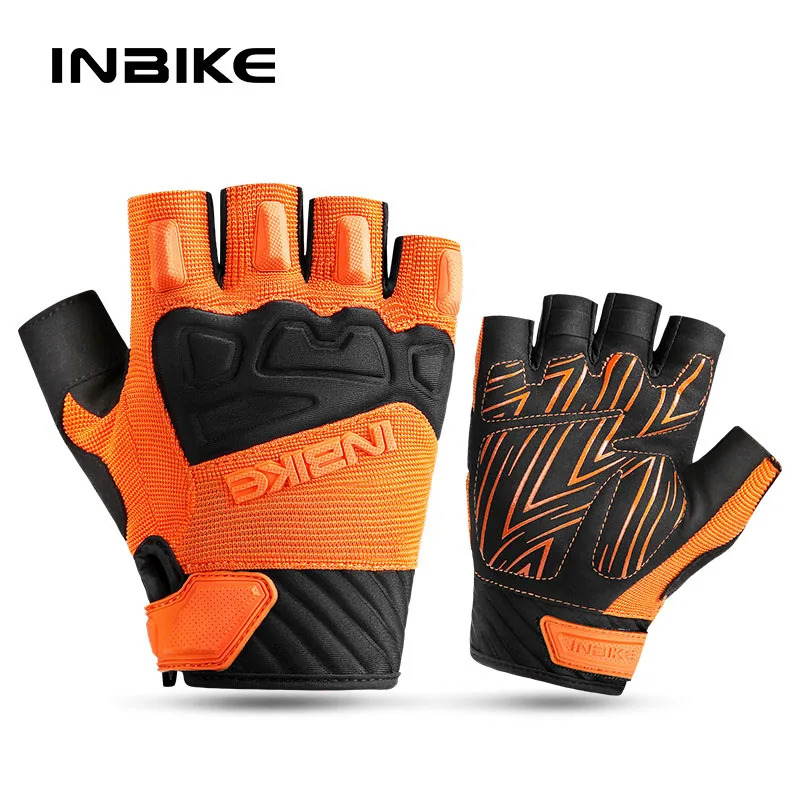 Mountain Biking Gloves Mens - Велоперчатки INBIKE с открытыми пальцами, дышащие,